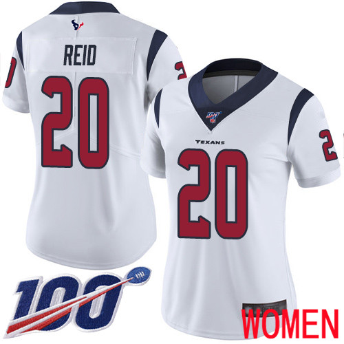 Houston Texans Limited White Women Justin Reid Road Jersey NFL Football 20 100th Season Vapor Untouchable